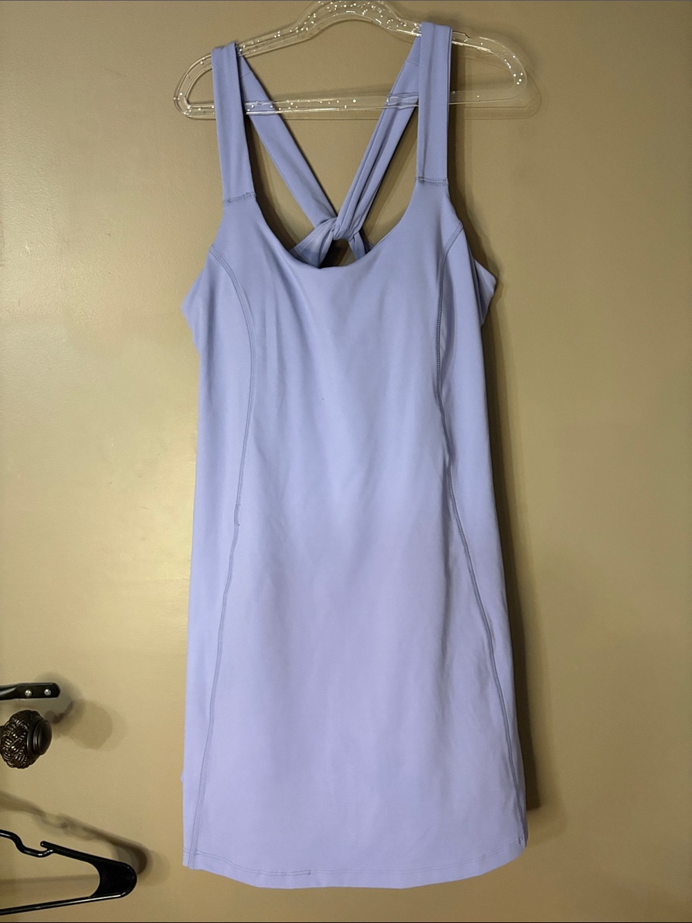 AVIA Lavender Cross-Back Tank Dress with build in shorts